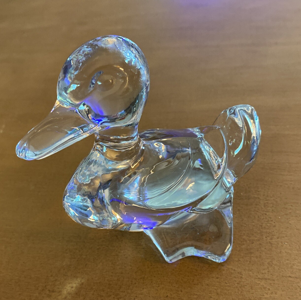 Clear Glass Duck Figurine 4