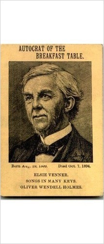 Oliver Wendell Holmes Sr Autocrat Breakfast Table Card 1894 Poet & Physician