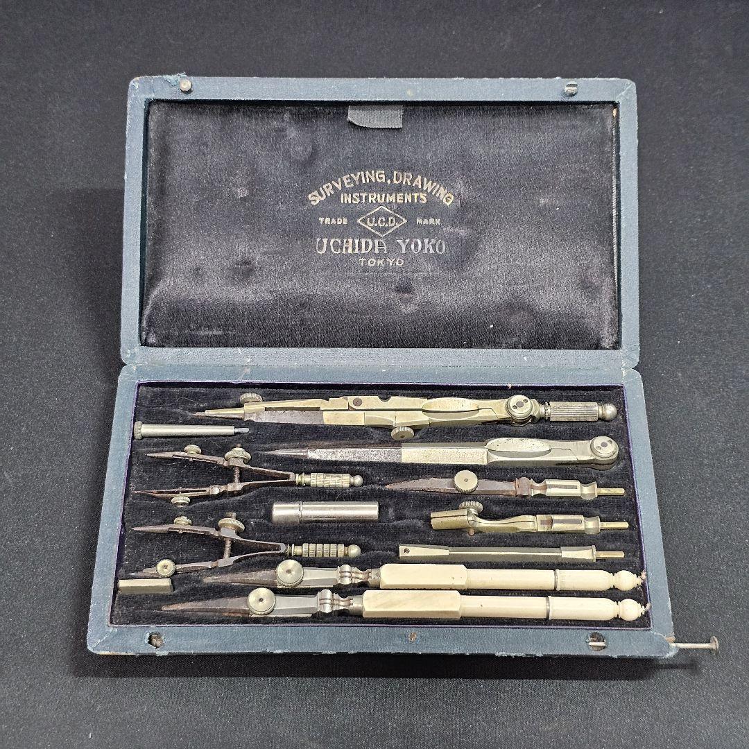 UCHIDA Drafting Tools Retro Antique Made in Japan Drawing Equipment