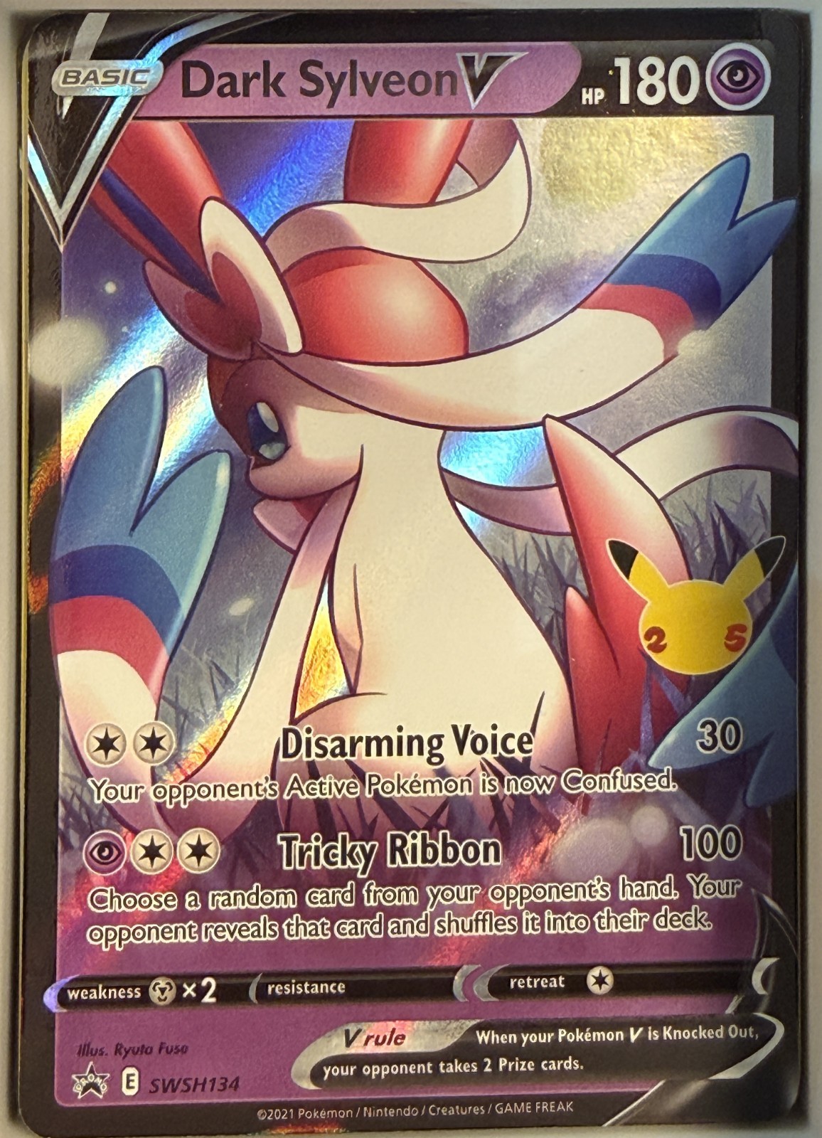 Dark Sylveon V SWSH134 - Pokemon TCG SWSH Black Star Promo Holo (NM)