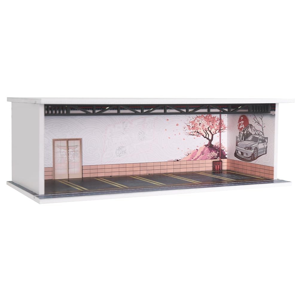 G-FANS 1/64 Scale Diorama Garage Display Case for Die-Cast Sakura, White G-FANS 1/64 Scale Diorama Garage Display Case for Die-Cast Sakura, White