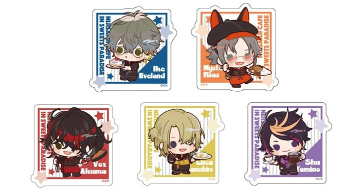 Nijisanji EN Luxiem Sweets Paradise Collab Sticker Set Ike Mysta Luca Vox Shu