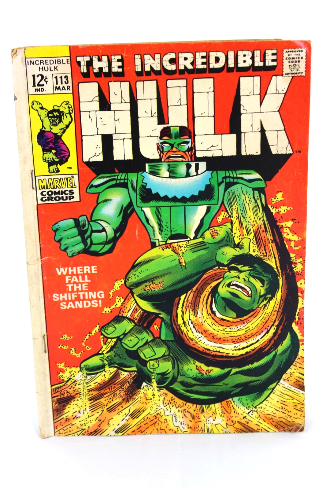 The Incredible Hulk #113 Battles Sandman Stan Lee 1969 Marvel Comics G-