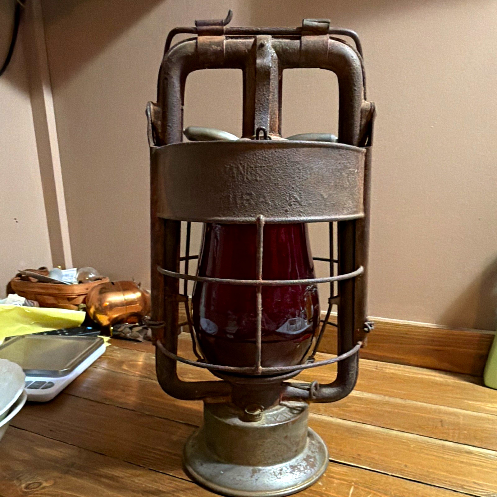 American LaFrance Dietz steamer fire engine lantern