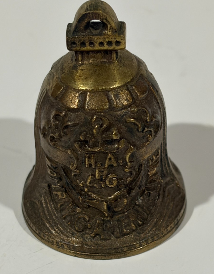 Vintage Hamburg Amerika Linie Brass Bell 1930s 2