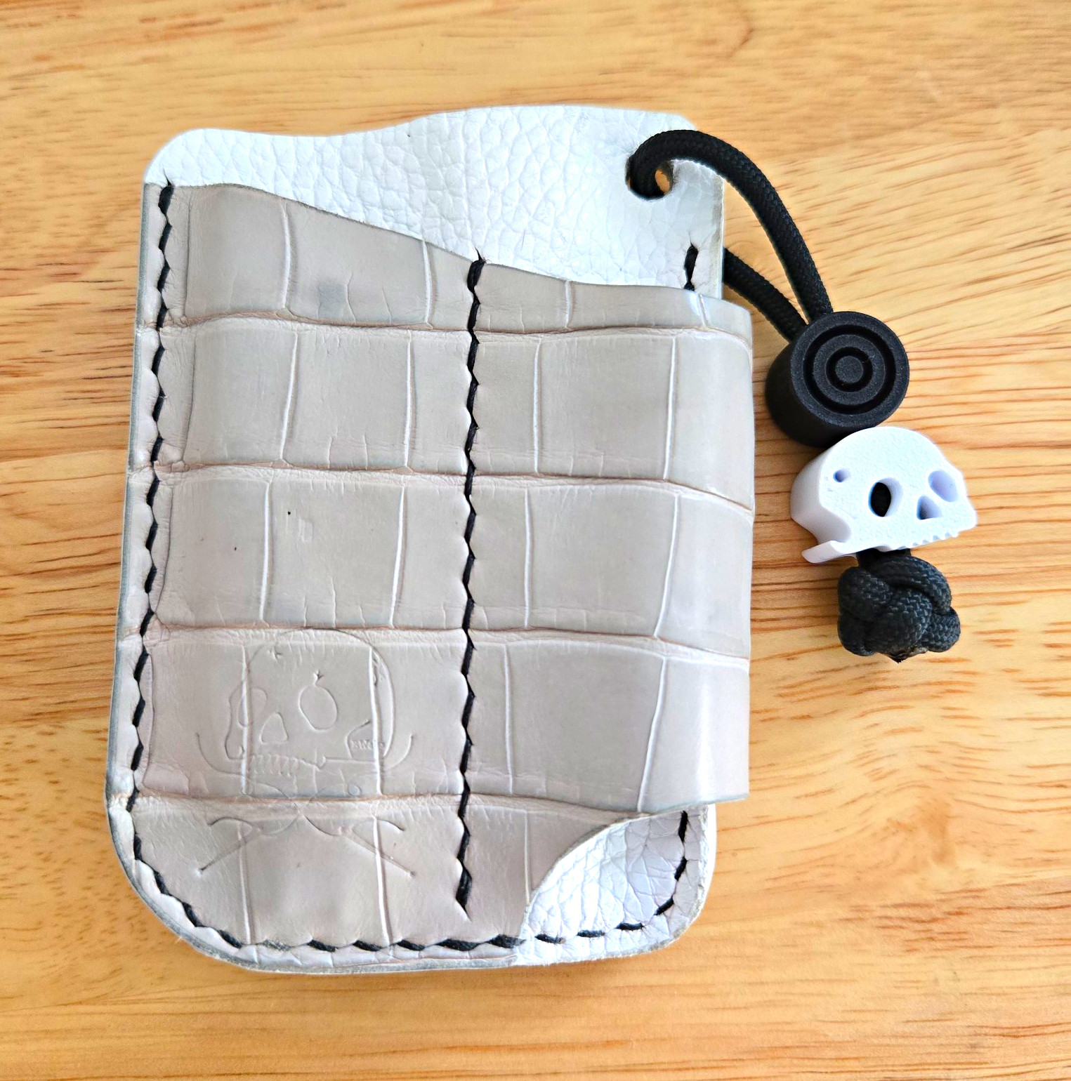 B Weiss Leather V2 Ghost Gator  carry all w/ b weiss and playge beads edc jrw