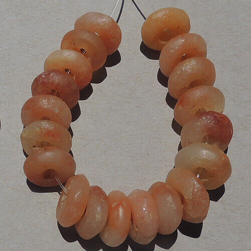 19 ancient agate african stone beads mali #5047