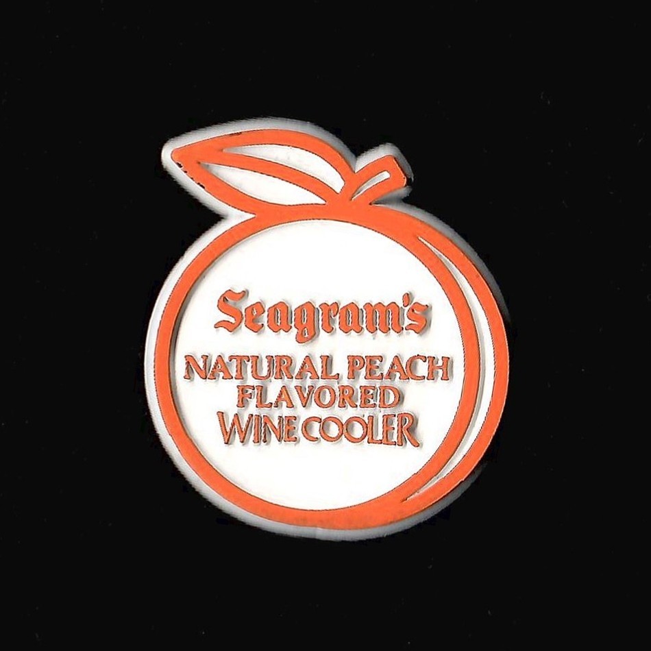 Seagramm's Peach Wine Cooler Vtg Rubber Flexible Fridge Magnet 90's Advertise Seagramm's Peach Wine Cooler Vtg Rubber Flexible Fridge Magnet 90's Advertise