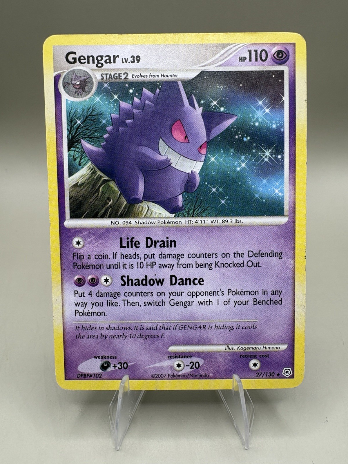 Pokémon Gengar 27/130 Non Holo Rare Diamond & Pearl LP