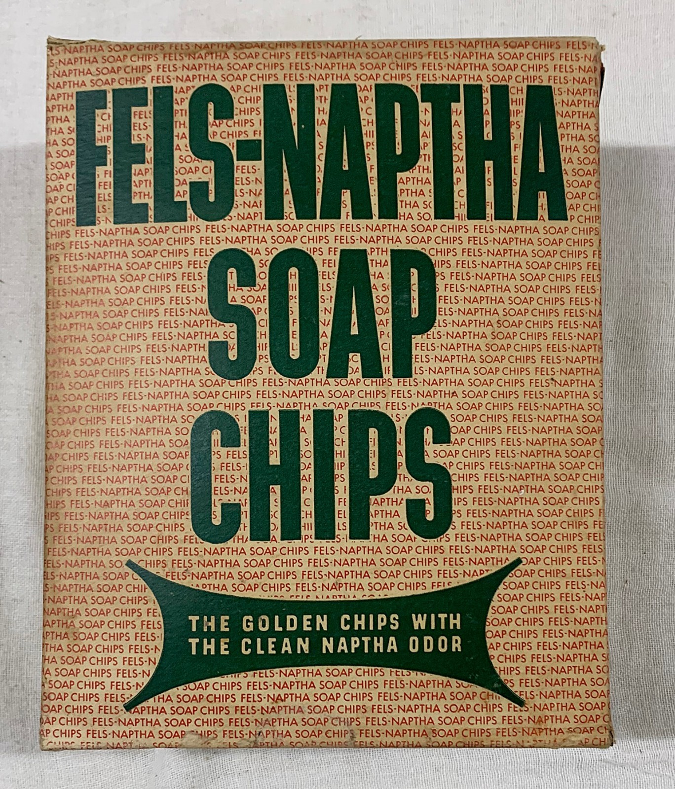 VINTAGE FELS NAPTHA SOAP GOLDEN CHIPS LAUNDRY DETERGENT SEALED BOX 1# 5oz USA