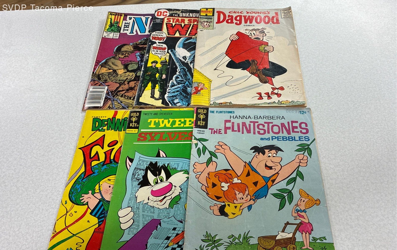 Lot 6 Vintage Comic Books Marvel The Nam Dc Star Spangled War Flintstones Tweety