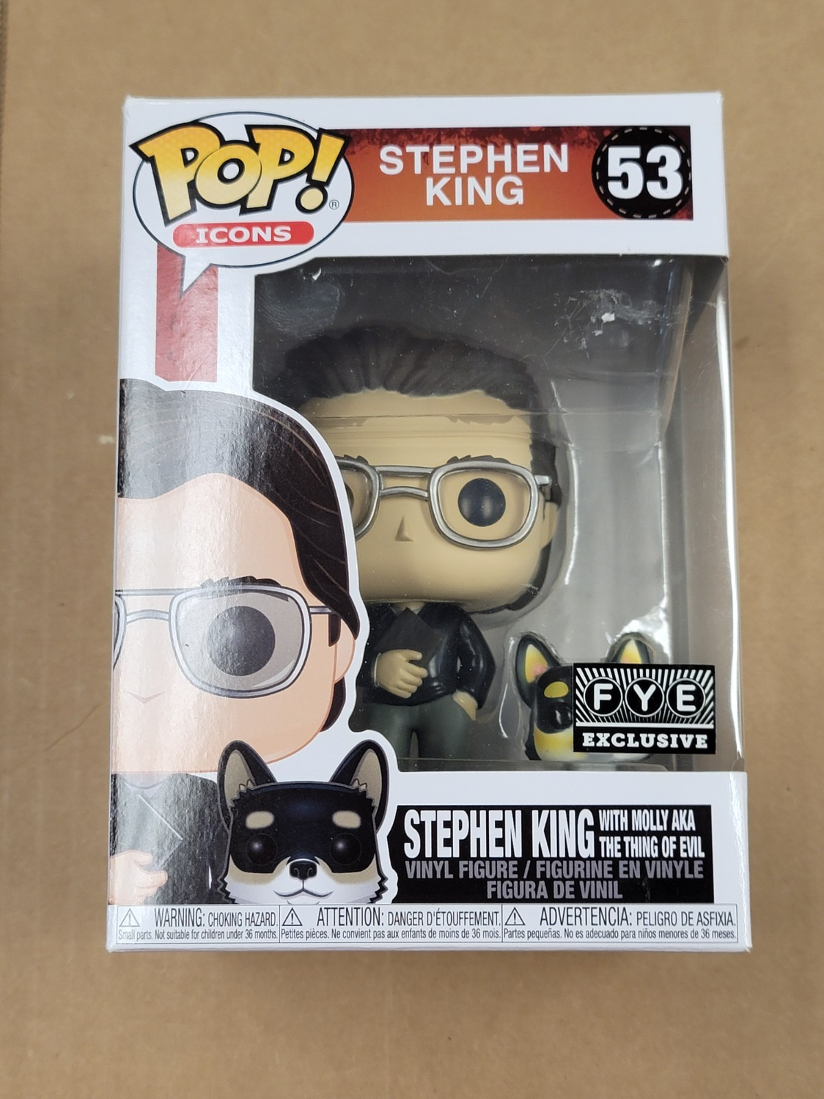 Funko Pop Stephen King with Corgi - Books A Million Exclusive Figure New 53