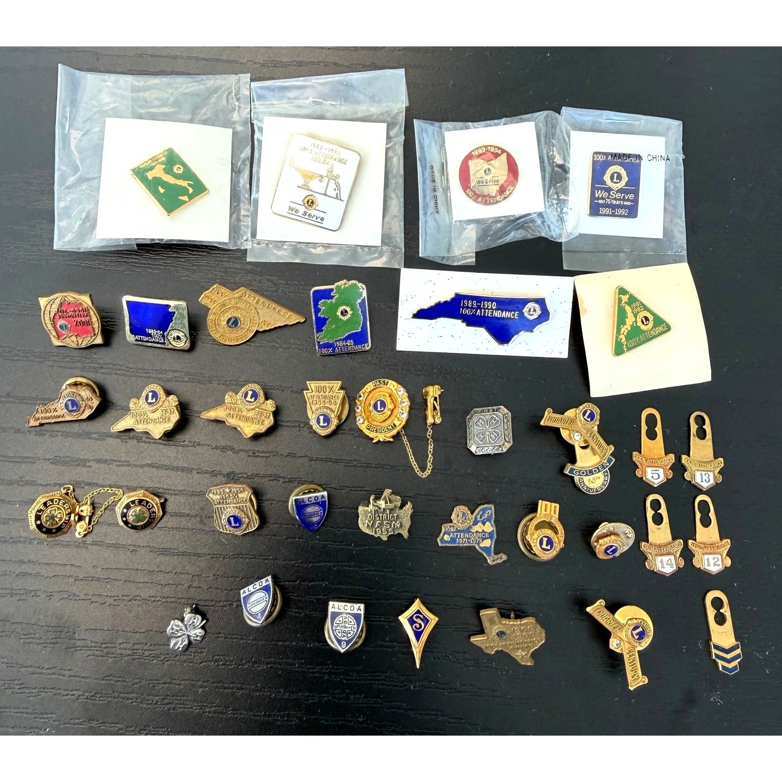 Vintage Lions Club Pin Attendance Officer State Convention 1950s-2000s-36 Pieces
