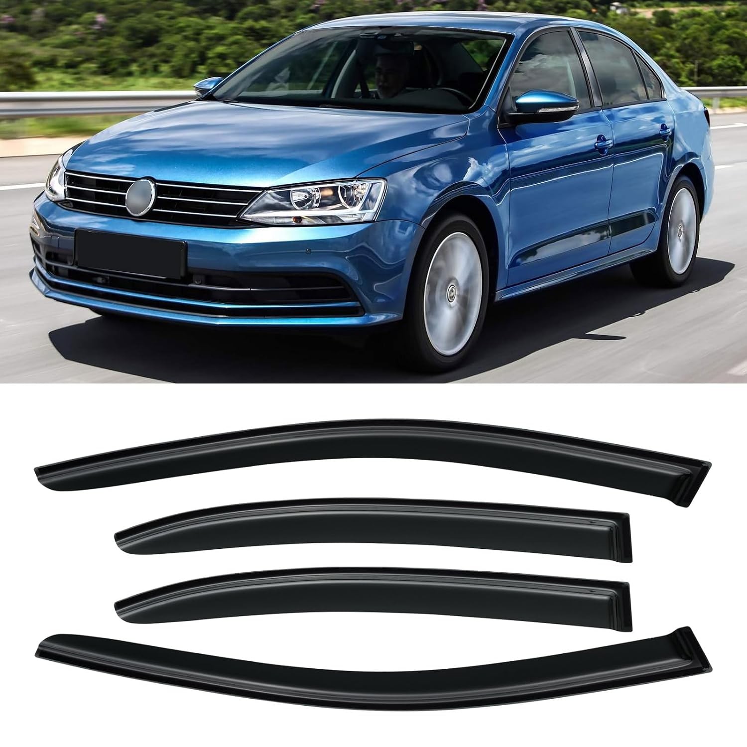 VW Jetta Window Rain Guards 2011-2018 Volkswagen Window Visor Guard Vent