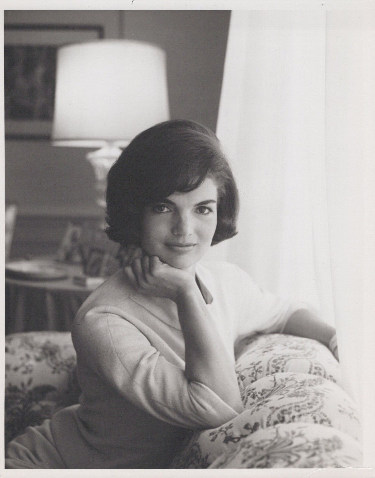 1961 First Lady Jackie Kennedy ICONIC PORTRAIT Mark Shaw ORIG DBW PHOTO 201