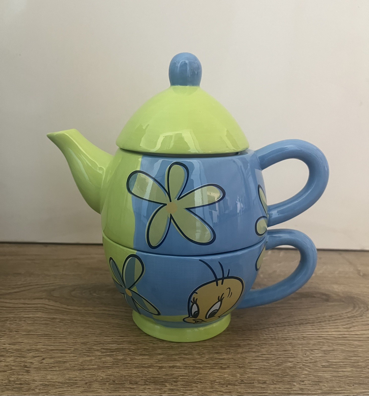 VTG 90\'S Warner Bros STUDIO STORE Tweety’s Tea For One Teapot Set - New in Box