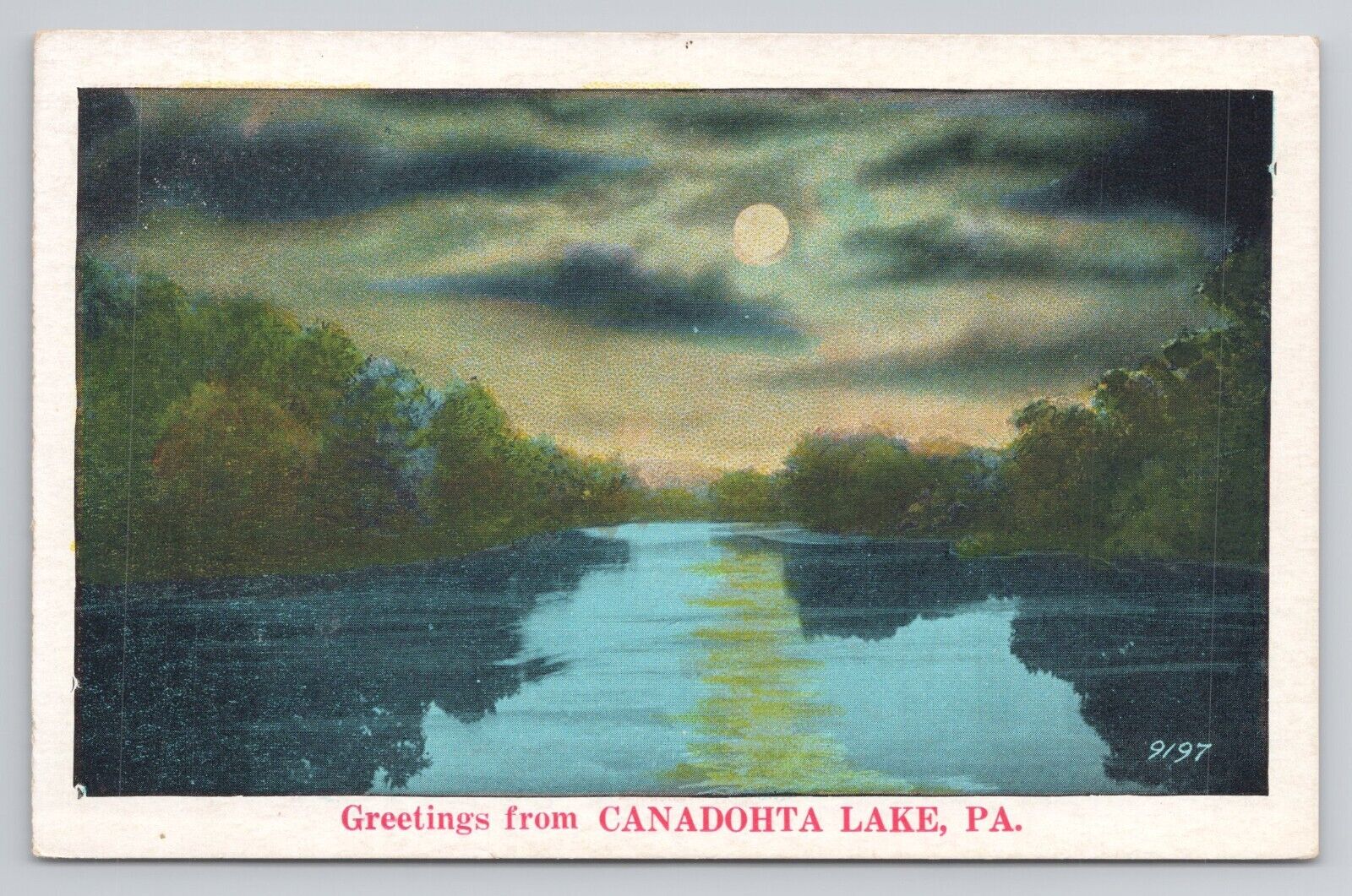 Postcard Greetings From Canadohta Lake Pennsylvania c1920