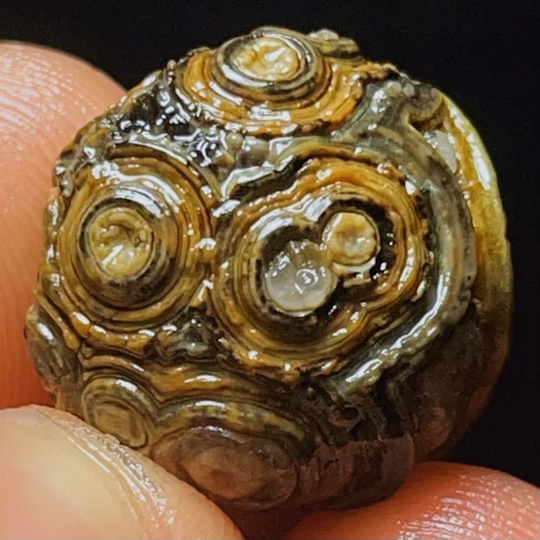 TOP 7G Natural China\'s Gobi Desert Gobi Agate Eyes Agate Crystal  Healing L5093