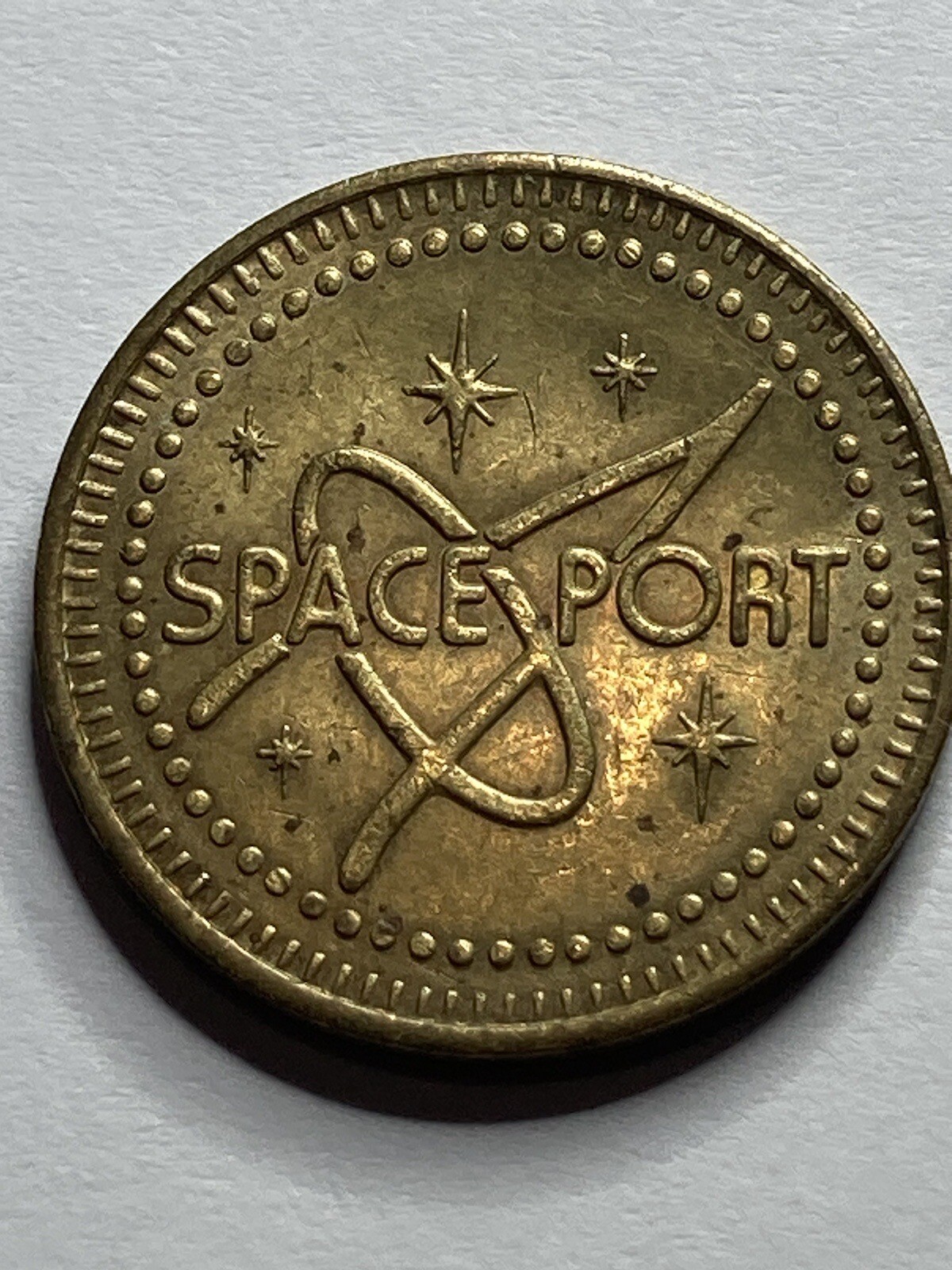 RARE SPACE PORT SPACE MONEY ARCADE TOKEN - SEARCH MY STORE FOR MORE #sf1