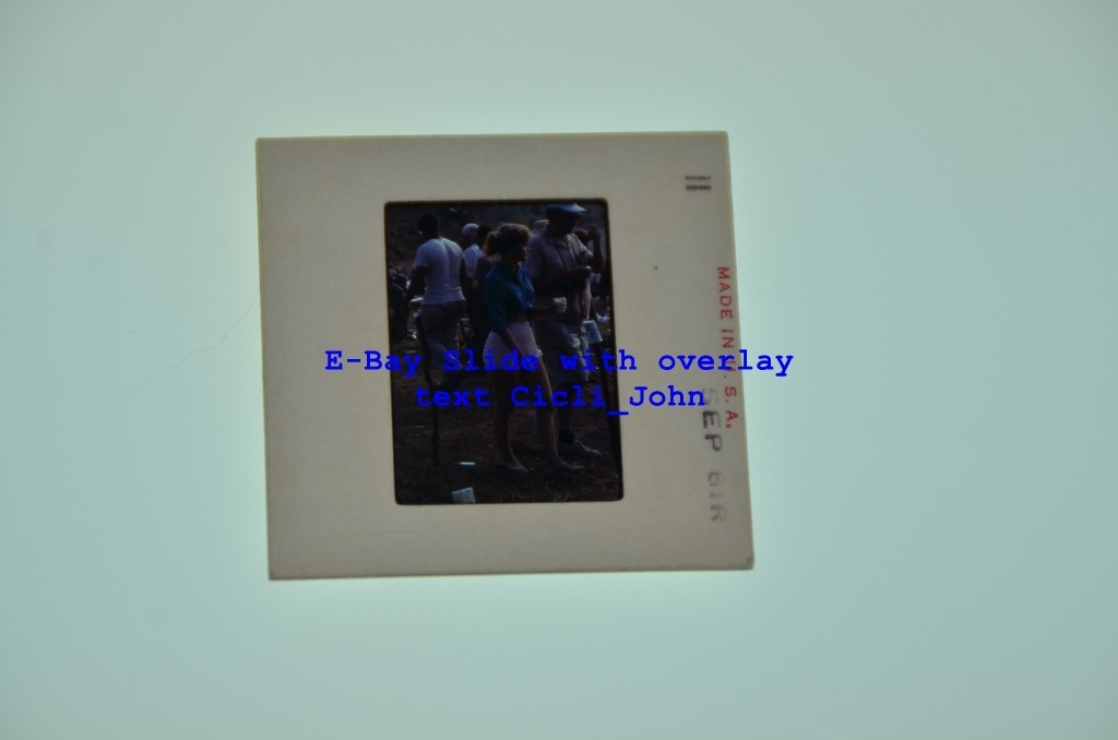1961 Watkins Glen Classic Crowd Pretty Sexy Lady Woman barefoot Girl Slide