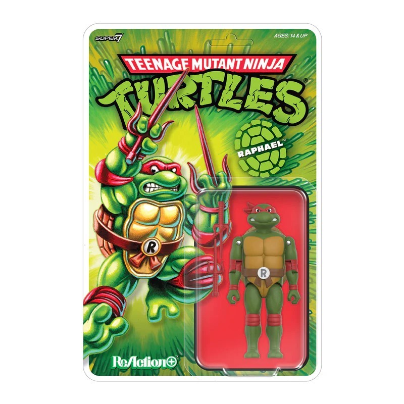 Teenage Mutant Ninja Turtle Raphael Super7 Reaction Action Figure Teenage Mutant Ninja Turtle Raphael Super7 Reaction Action Figure