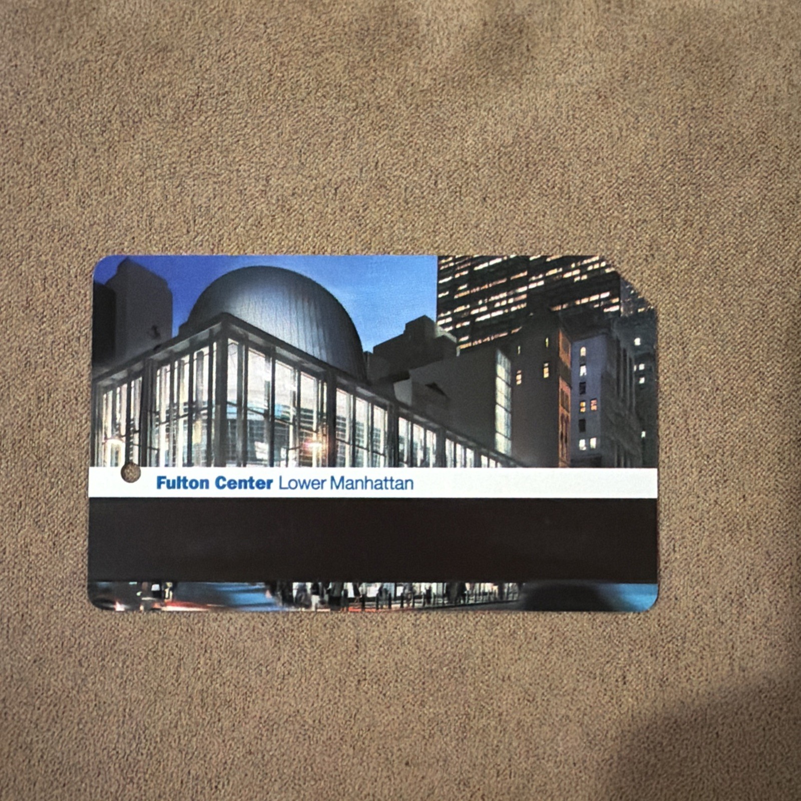 NY MTA Subway & Bus MetroCard: Fulton Center Hub Expired Souvenir 
