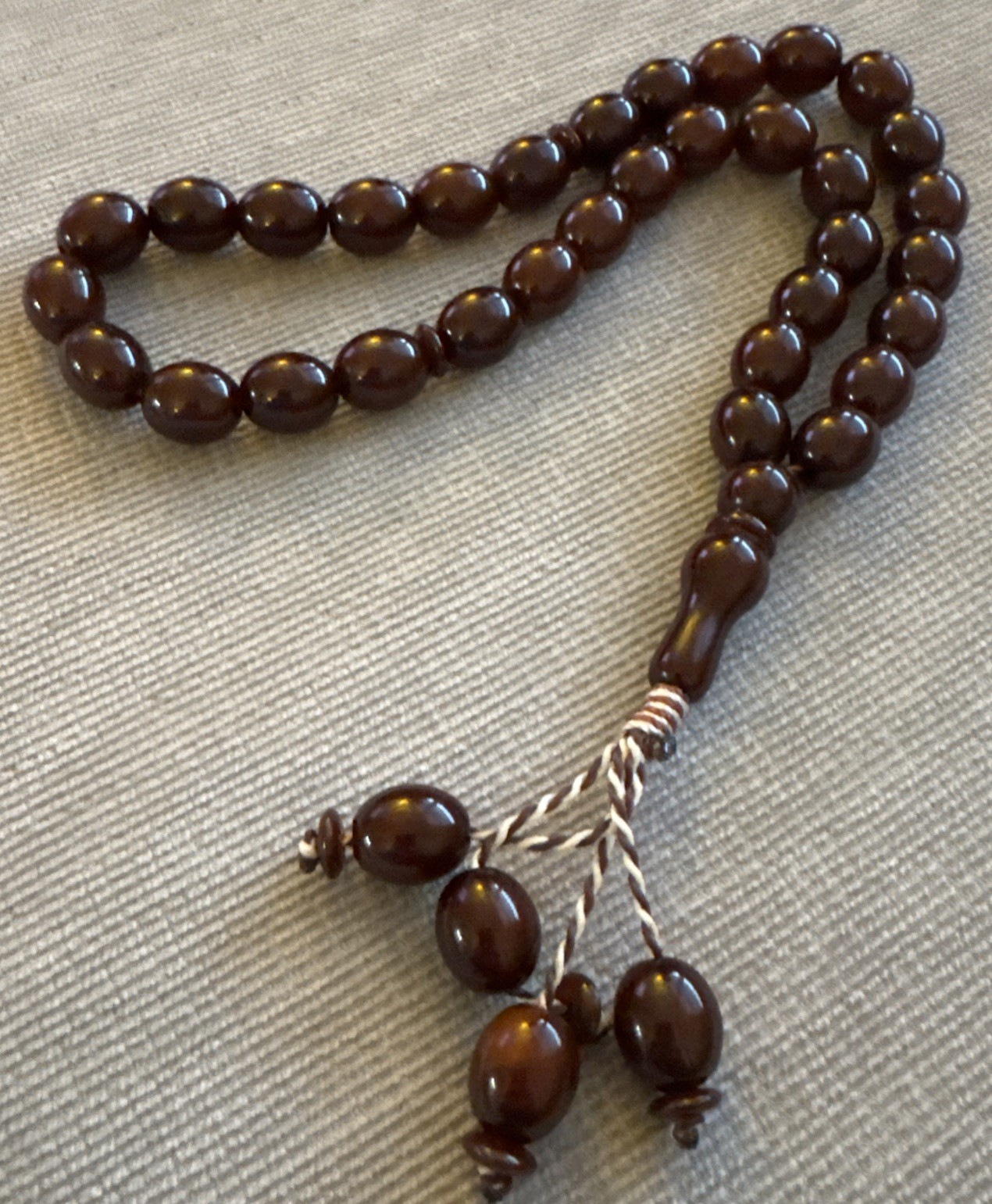 Resin Prayer Beads Misbaha , Tasbih, Subha, Rosary, 33 Beads Dark Burgundy color