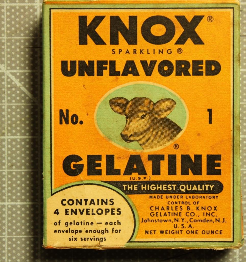 Vintage Knox Unflavored Gelatine 4 Envelope Box Unopened TR4