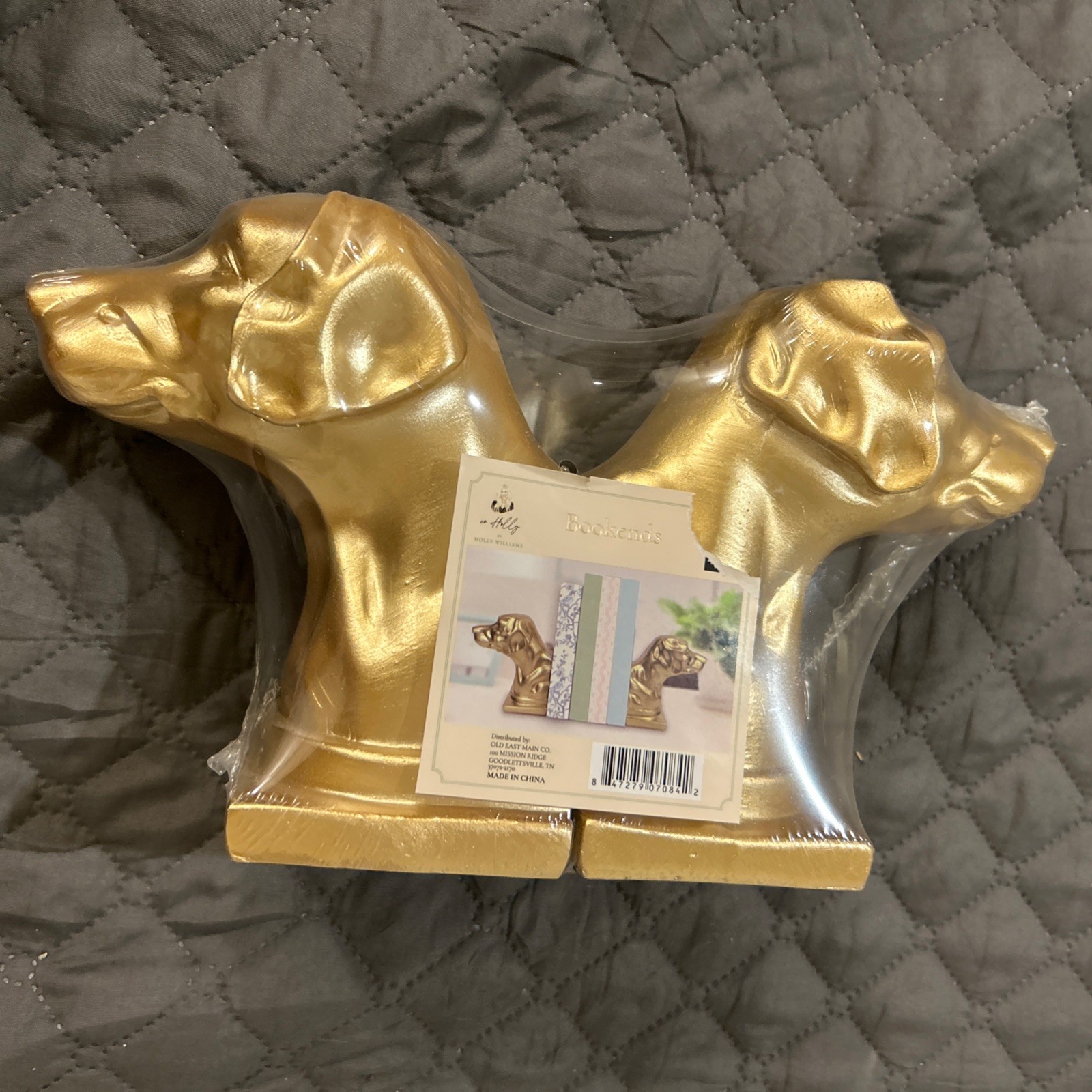 Pair Of Golden Labrador Bookends NEW