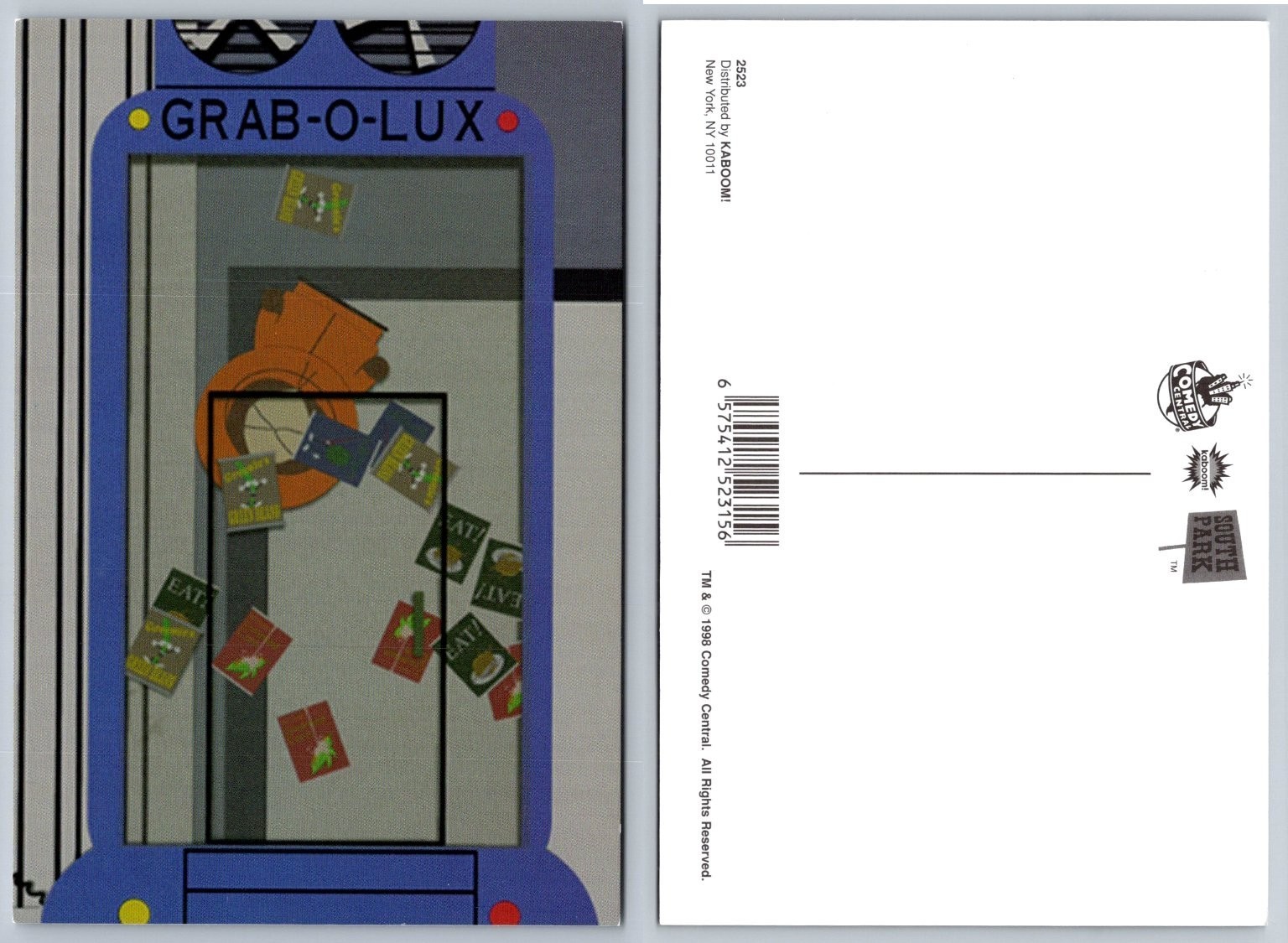 South Park Kenny Grab-O-Lux Postcard 1998 Comedy Central KABOOM Cartoon