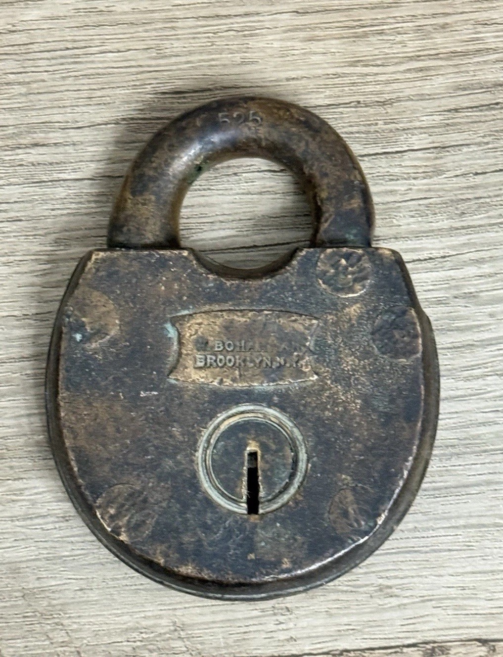Vintage Antique Wilson Bohannan Padlock Lock No Key