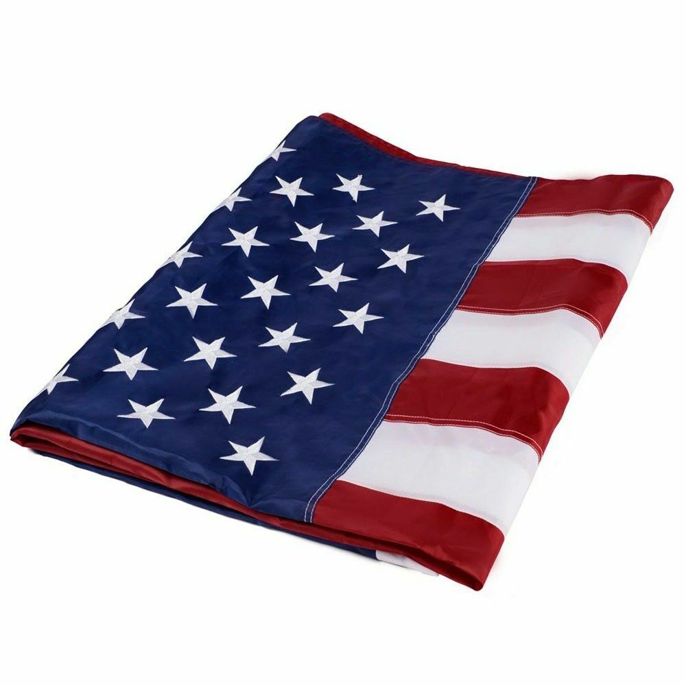 3\'x5\' ft American Flag Sewn Stripes Embroidered Stars Brass Grommets USA US U.S.