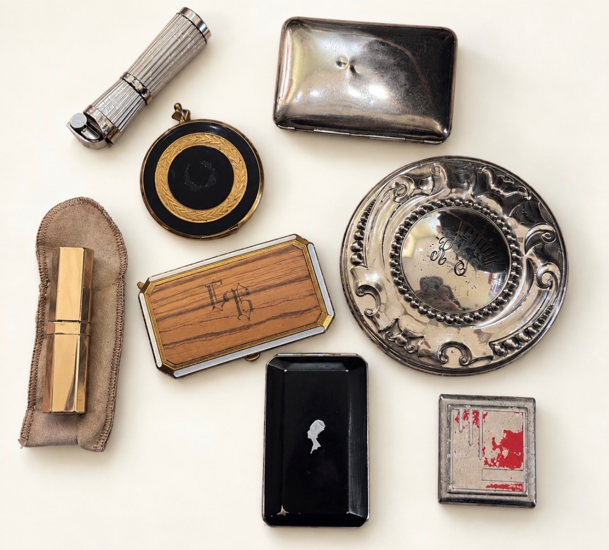 Vintage Vanity Lot 8 Pieces Volupte Armand Estee Lauder Compacts Lighter