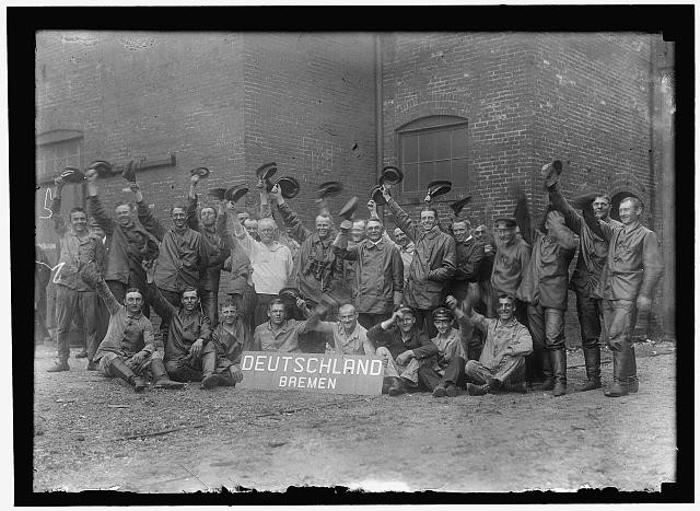 Baltimore Maryland 1916 German Submarine Deutschland Bremen Crew Photo
