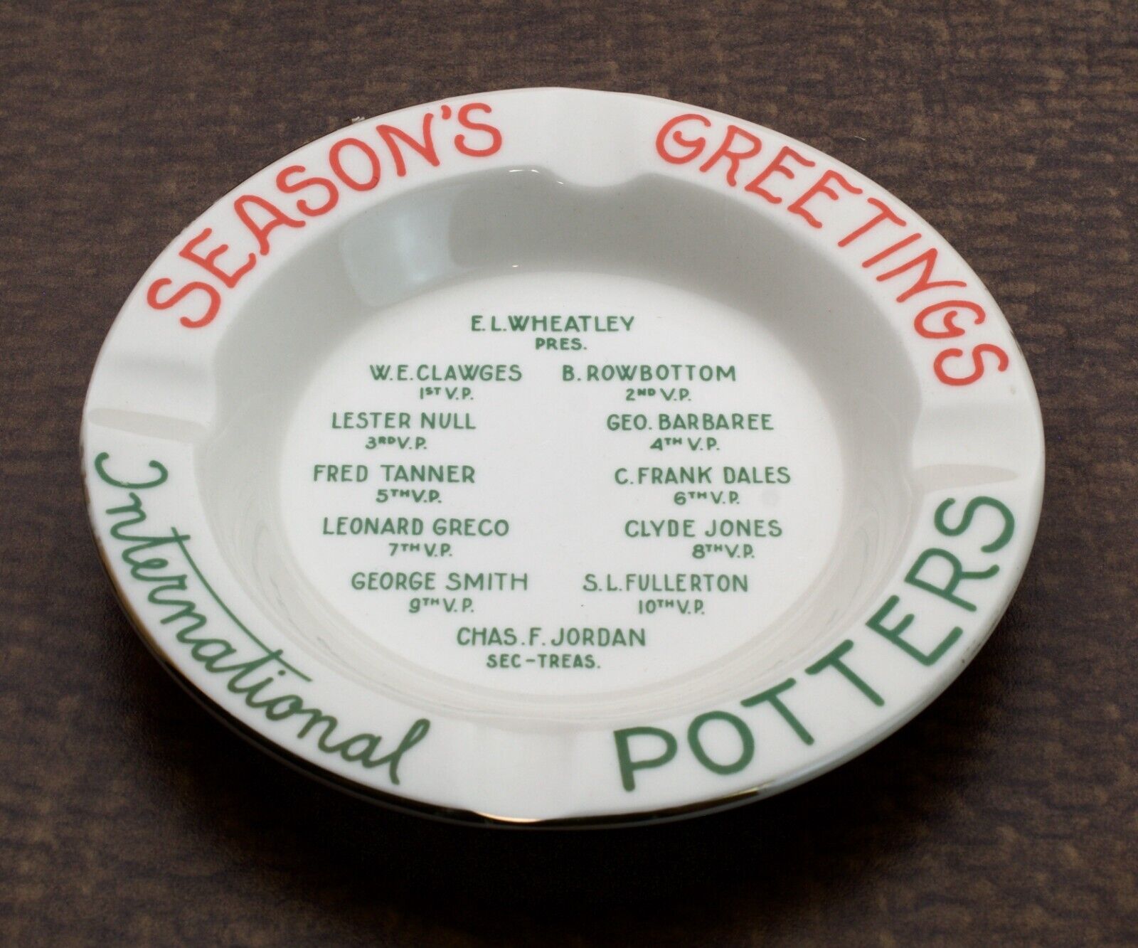 Vintage International Ashtray Flintridge Potters 5 7/8\