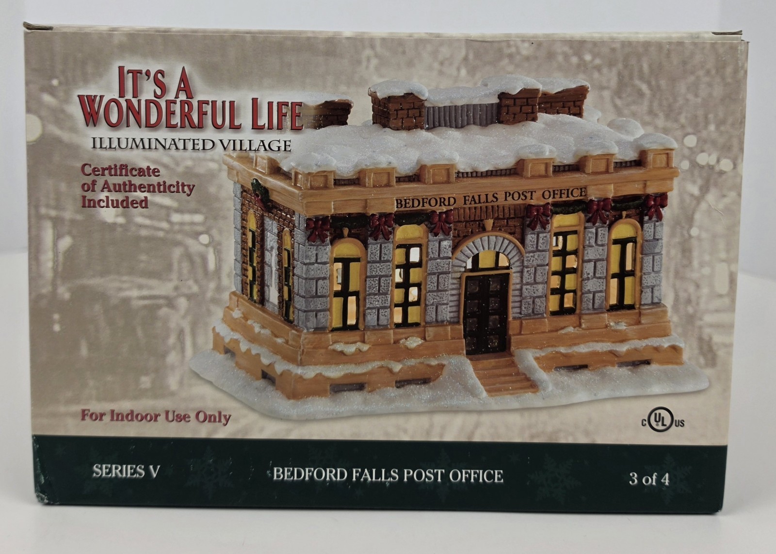 Enesco It\'s A Wonderful Life Illuminated Village Bedford Falls Post Office New