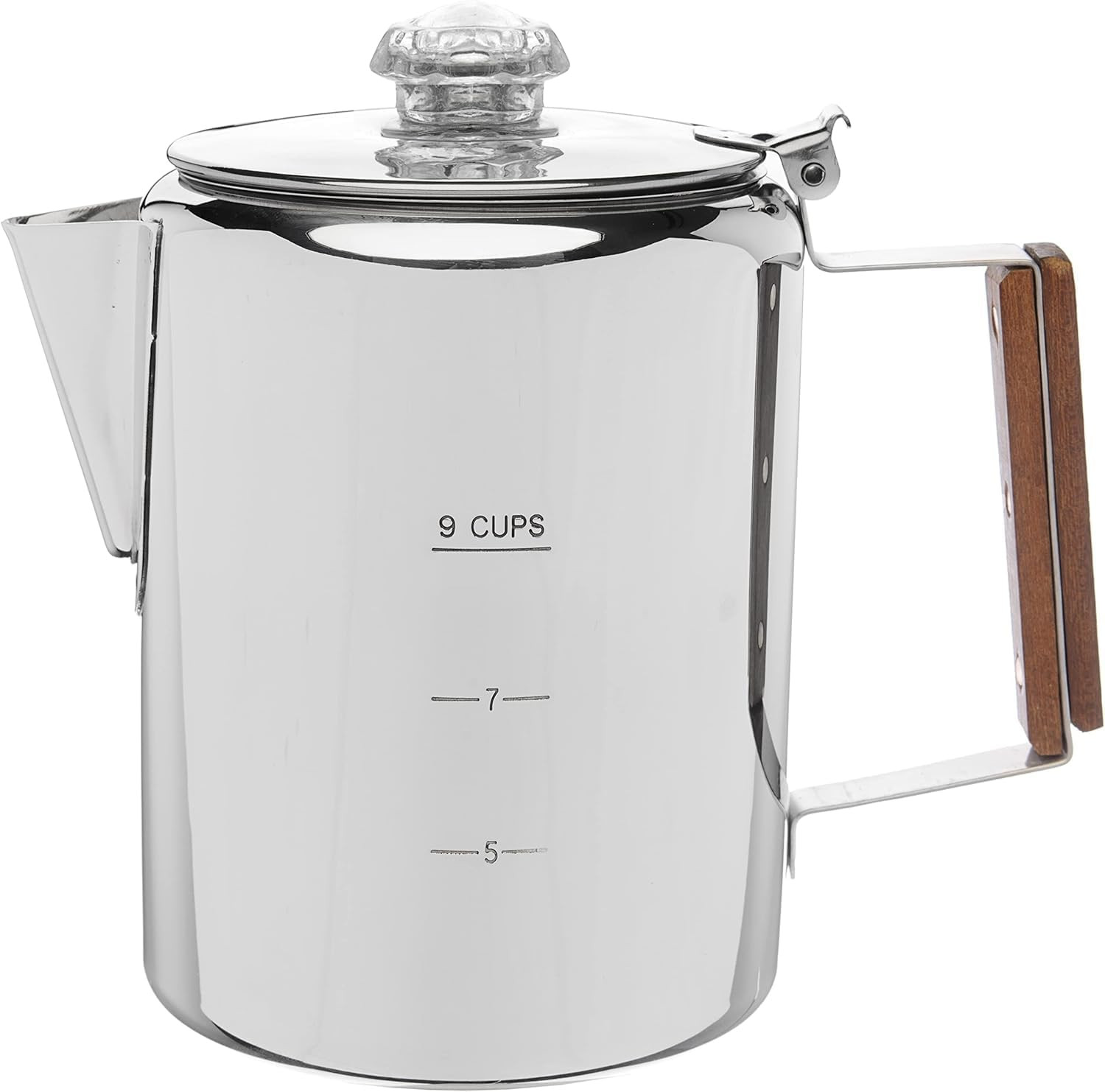 Bozeman Percolator Coffee Pot — NO Aluminum or Plastic [9 Cup]