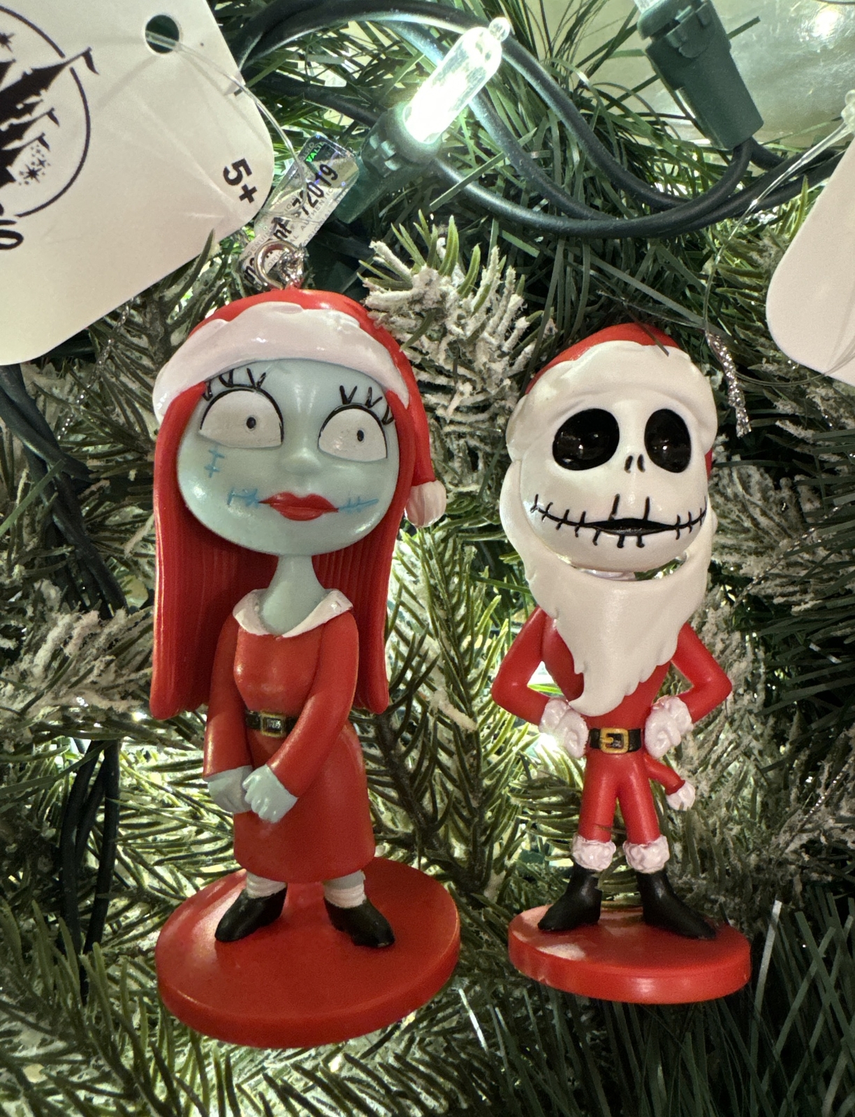 2ct 2026 Nightmare Before Christmas Jack & Sally Christmas Tree Ornaments w Tag