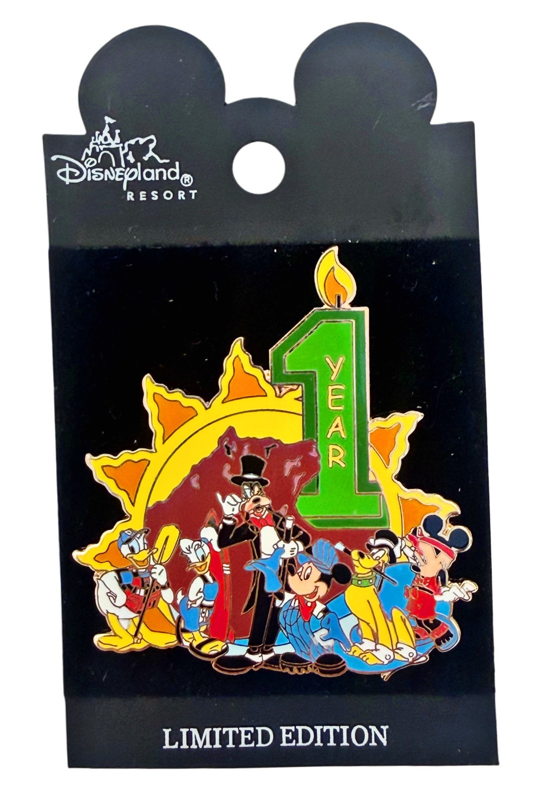 DISNEY DCA 1 Year Anniversary PinFab 5 Limited Edition 3500 RARE