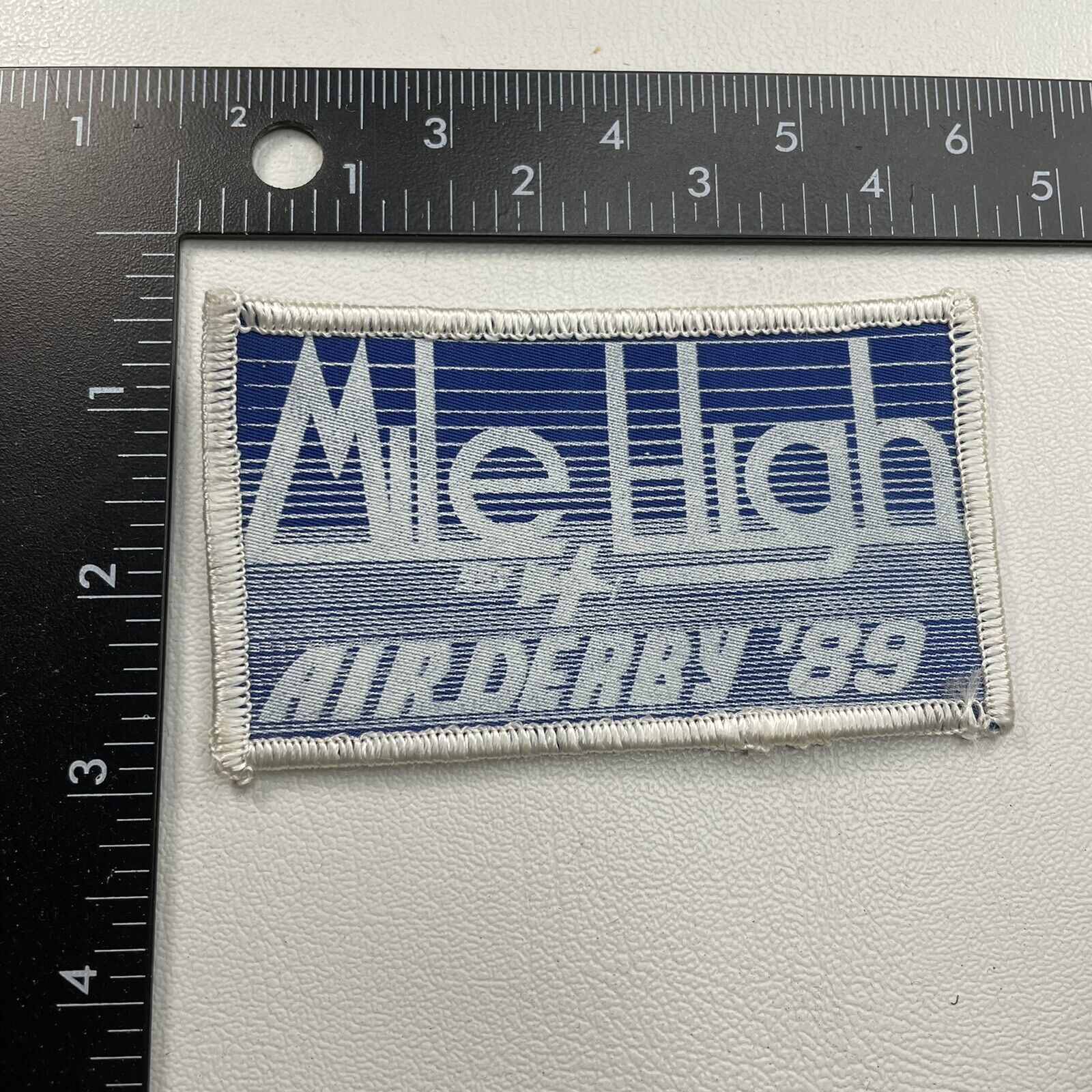 Vtg 1989 MILE HIGH AIR DERBY ‘89 Airplane Aviation Patch (Colorado) 024I