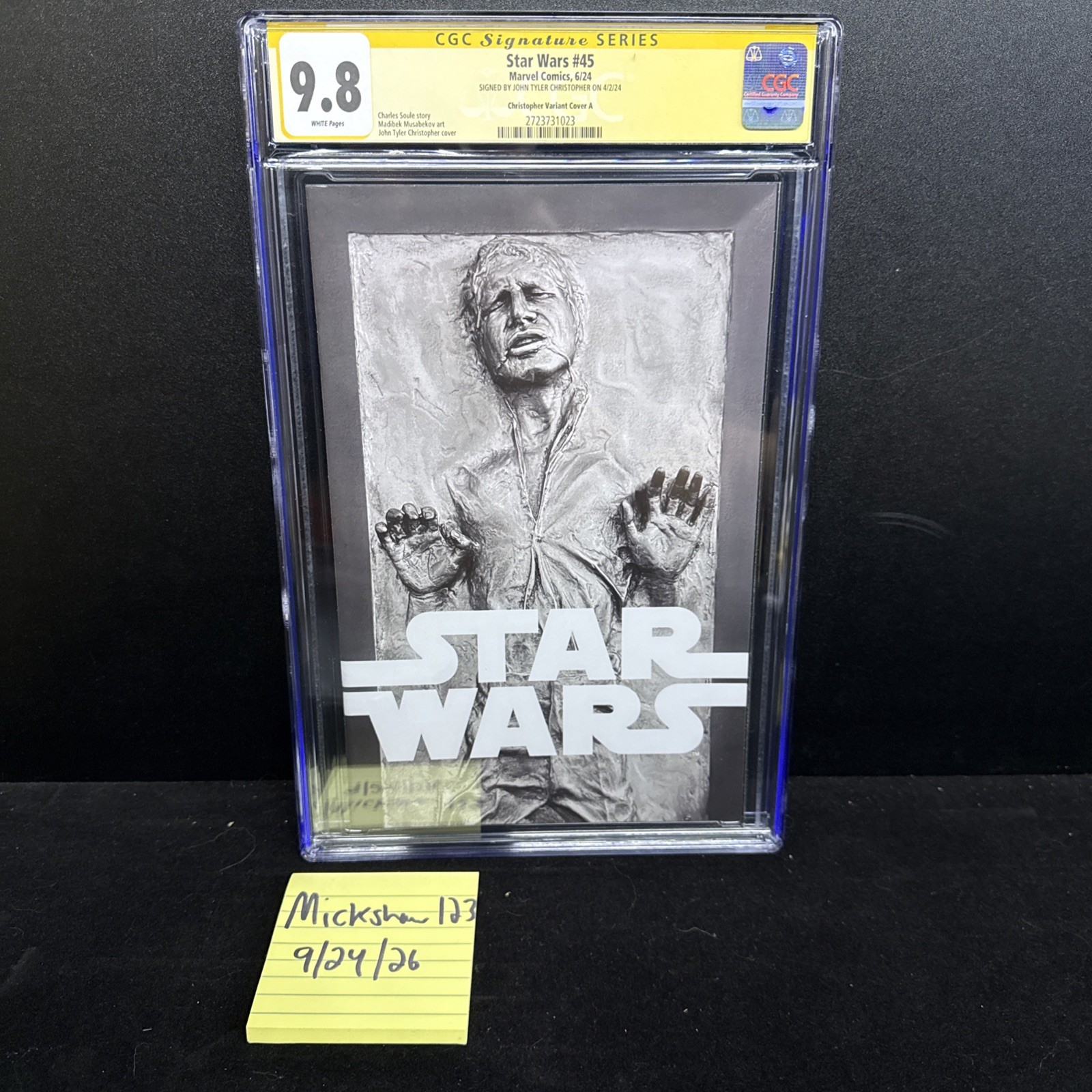 Star Wars Vol. 3 (Marvel) # 45 H  JTC Exclusive Variant Han Solo signed CGC 9.8
