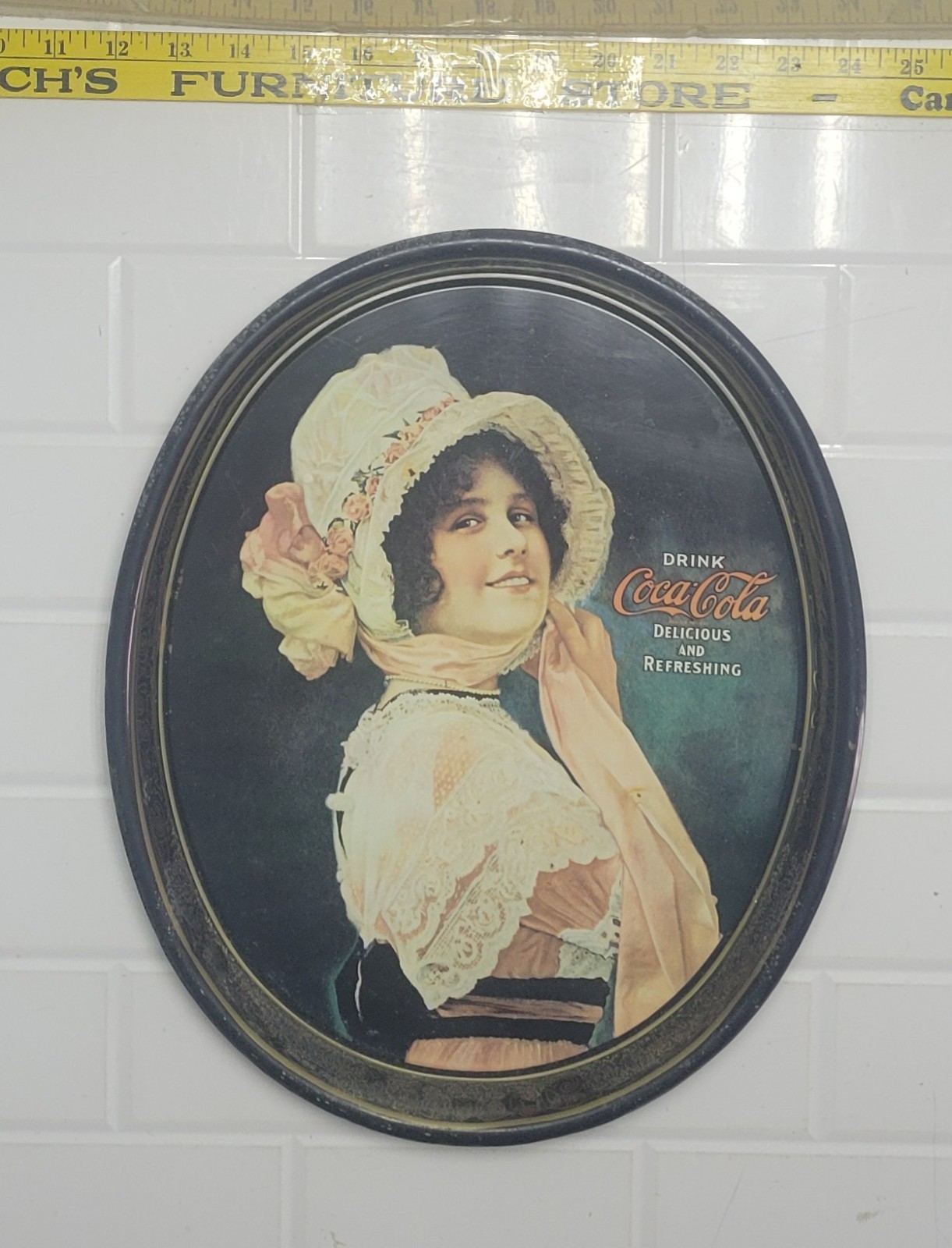 The Coca Cola Company Betty Girl Tray 1972 Memorabilia Vintage Coke ~1914 Decor