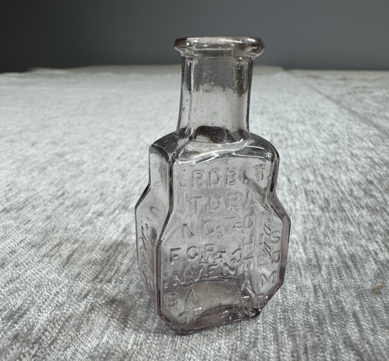 Robert Turlingtons Balsam Of Life Antique Medicine Bottle London Amethyst - 20