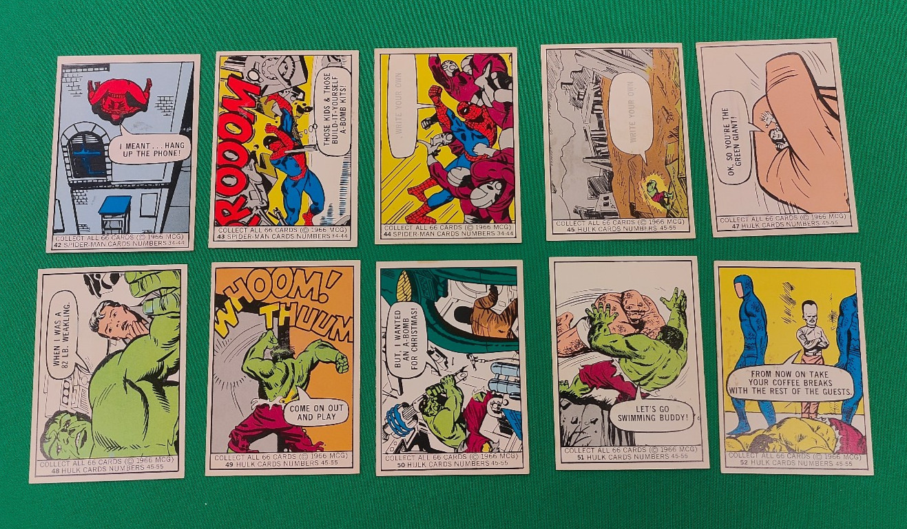 1966 Marvel Super Heroes 1966 #42-45, 47-52 Hulk Rookie MCG lot
