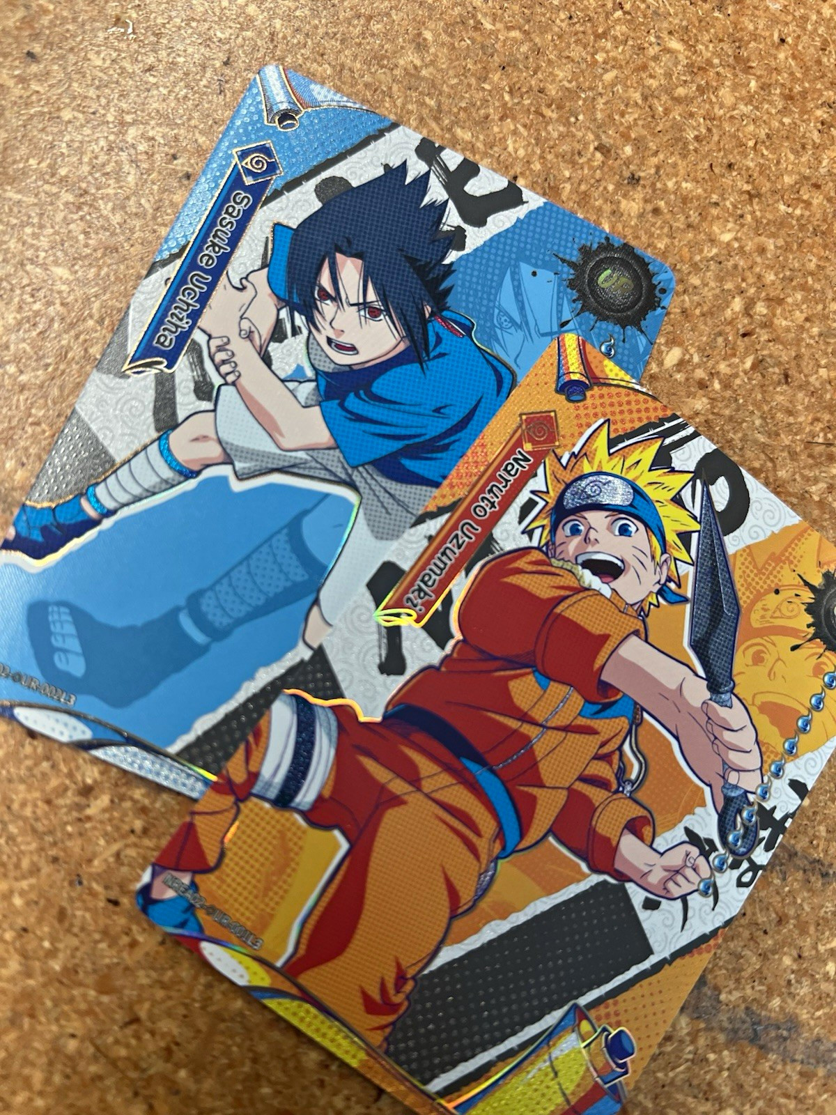 Panini Naruto Trading Card Lot 2 Cards Sasuke Uchiha Naruto Uzumaki 2010