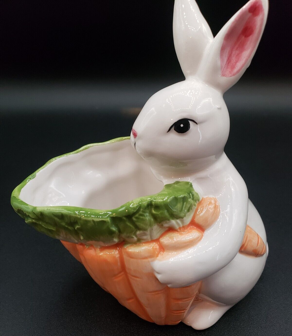Rabbit Bunny Carrot Creamer QVC NETWORK White Easter