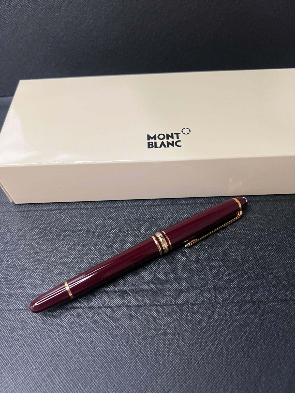 New 2026 Montblanc Meisterstück Red Rollerball Pen Gold Trim Luxury - New In Box
