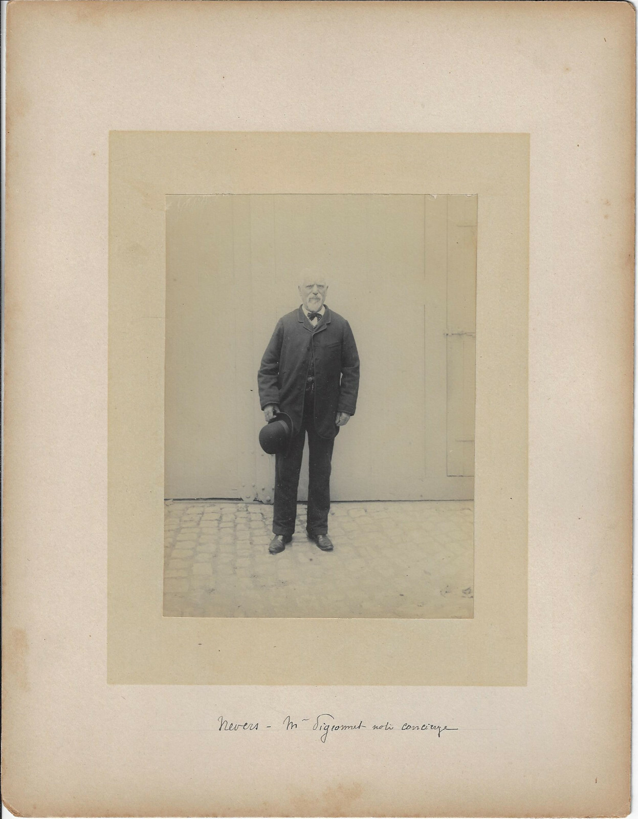 Original Photo c1900 - France - Nevers (Nièvre) - Our Concierge M. Pigeonnet