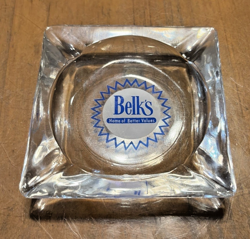 Vtg NOS Belk\'s Department Store Ashtray MCM Tobacciana Smoking Cigarette Nostalg