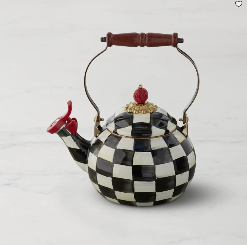 Mackenzie-Childs Courtly Check Whistling Tea Kettle Mackenzie-Childs Courtly Check Whistling Tea Kettle